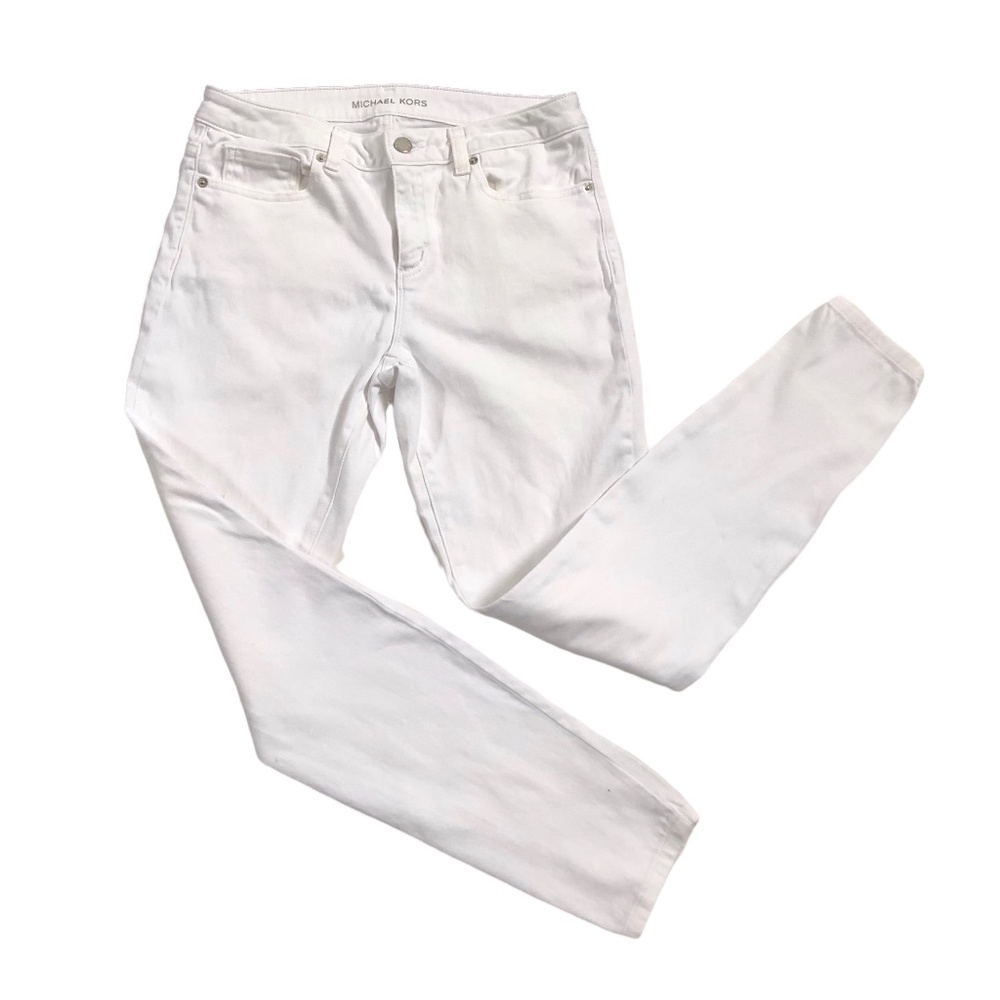 Michael Kors Izzy Skinny White Jeans 6
